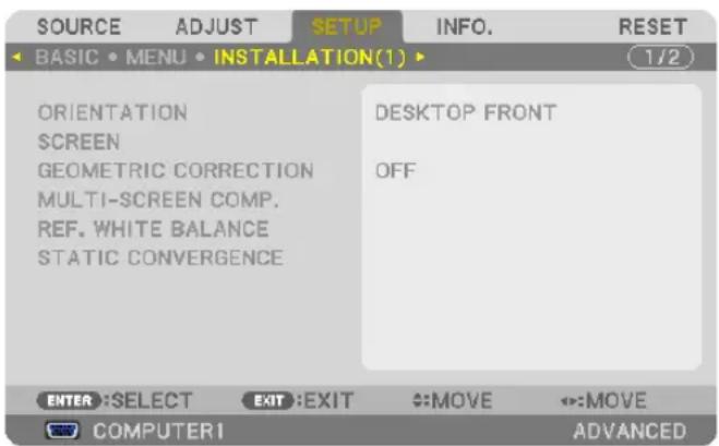 NEC PA550W - [INSTALLATION(1)] - 1