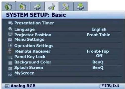 BENQ MX501 - Using the menus - 5