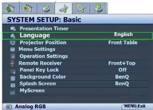 BENQ MX501 - Using the menus - 4