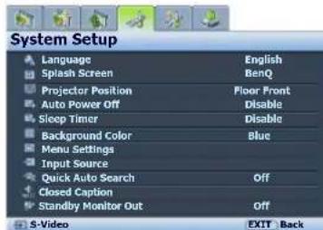 BENQ SH960 - Using the menus - 3