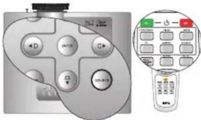 BENQ SH960 - To select the video source: - 1