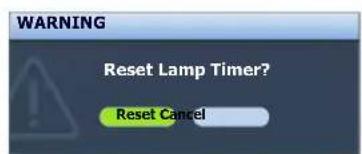 BENQ SH960 - Resetting the lamp timer - 4