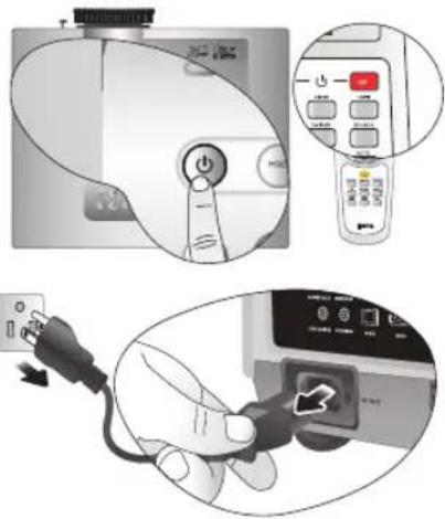 BENQ SH960 - Turning the projector off - 2