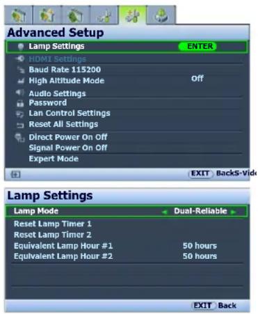 BENQ SH960 - Extending lamp life - 1