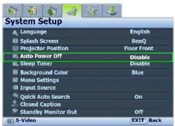 BENQ SH960 - Extending lamp life - 2