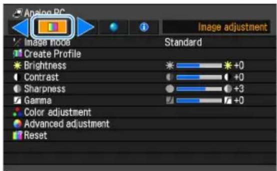 CANON REALiS SX6000 - Use the [◀] / [▶] buttons to select a tab. - 2