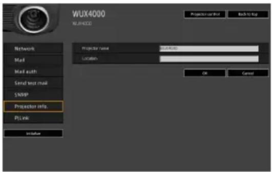 CANON REALiS SX6000 - ■ Setting Projector Information [Projector info.] - 1