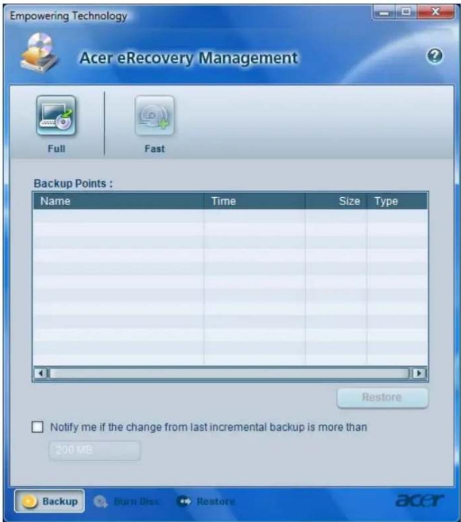 ACER Aspire 5920G Series - Acer eRecovery Management - 2