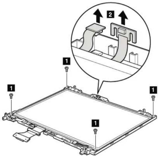 LENOVO ThinkPad T61 - LCD magnesium frame, hinge assembly, and integrated camera - 1