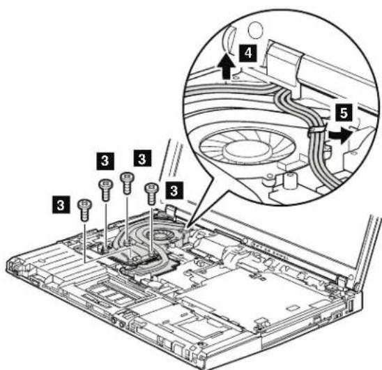LENOVO ThinkPad T61 - Table 24. Removal steps of fan assembly (continued) - 1