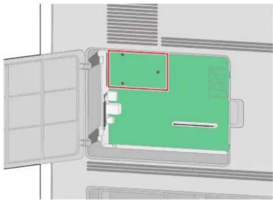 LEXMARK T652dn - Installing an Internal Solutions Port - 3