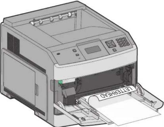 LEXMARK T652dn - Loading the multipurpose feeder - 10