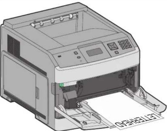 LEXMARK T652dn - Loading the multipurpose feeder - 8