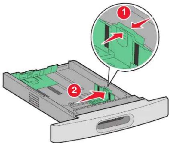 LEXMARK T652dn - Loading the standard or optional 250-sheet or 550-sheet tray - 2
