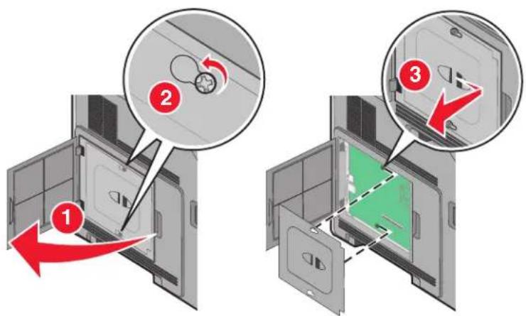 LEXMARK T652dn - Installing an Internal Solutions Port - 2