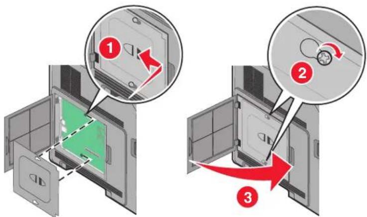 LEXMARK T652dn - Installing an Internal Solutions Port - 15