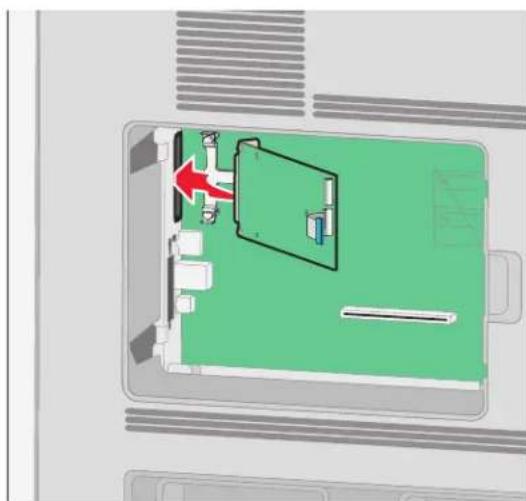 LEXMARK T652dn - Installing an Internal Solutions Port - 10