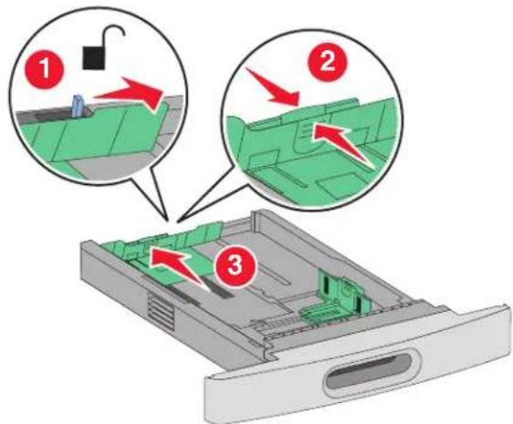 LEXMARK T652dn - Loading the standard or optional 250-sheet or 550-sheet tray - 3