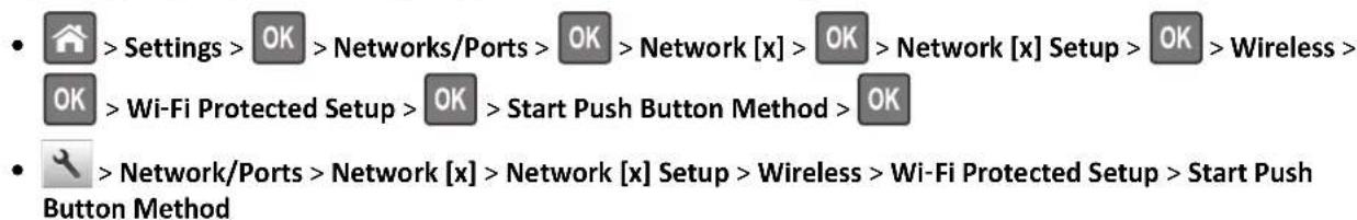 LEXMARK MS510dn - Using the Push Button Configuration Method - 1