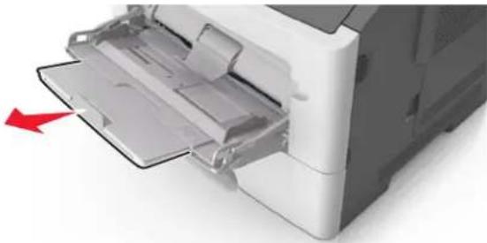 LEXMARK MS510dn - Loading the multipurpose feeder - 2