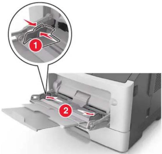 LEXMARK MS510dn - Loading the multipurpose feeder - 4