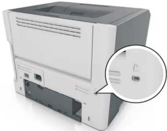 LEXMARK MS510dn - Using the security lock feature - 1
