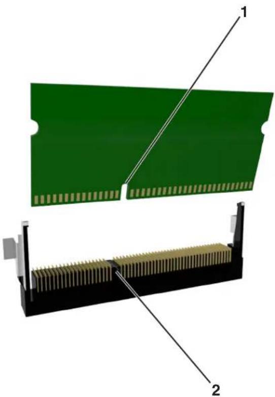 LEXMARK MS510dn - Installing a memory card - 2