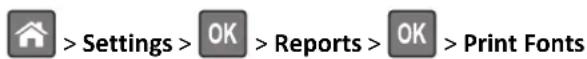 LEXMARK MS510dn - Printing a font sample list - 1