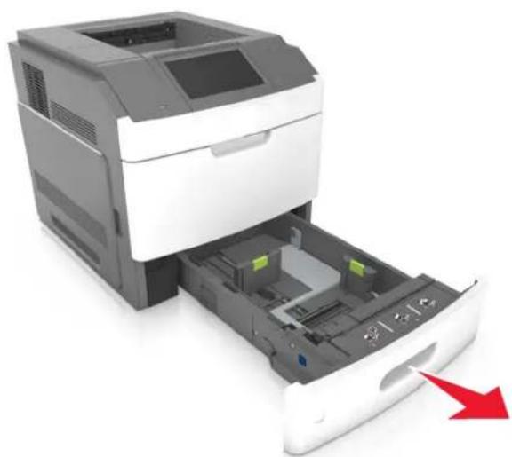 LEXMARK MS811dn - Loading the 250- or 550-sheet tray - 2