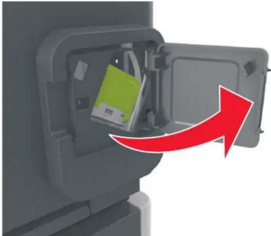 LEXMARK MS811dn - [x]-page jam, remove paper, open stapler door. Leave paper in bin. [455–457] - 2