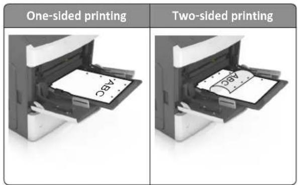 LEXMARK MS811dn - Loading the multipurpose feeder - 12
