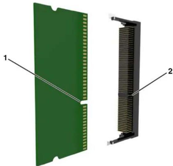 LEXMARK MS811dn - Installing a memory card - 2