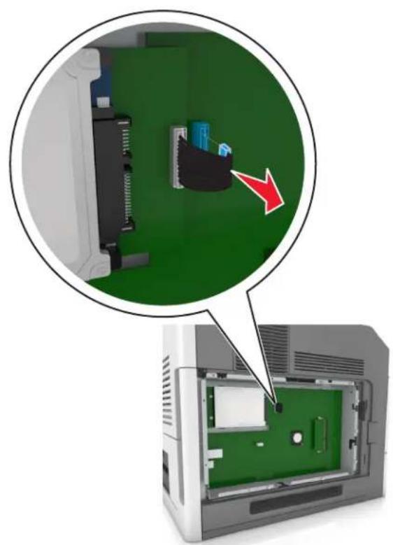 LEXMARK MS811dn - Removing a printer hard disk - 2