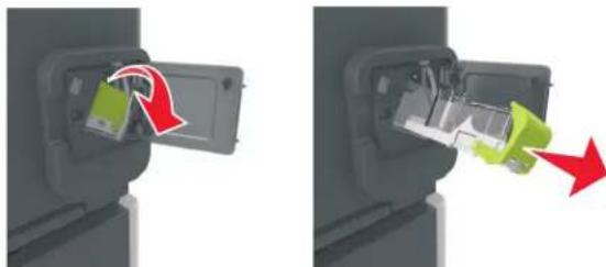 LEXMARK MS811dn - [x]-page jam, remove paper, open stapler door. Leave paper in bin. [455–457] - 3