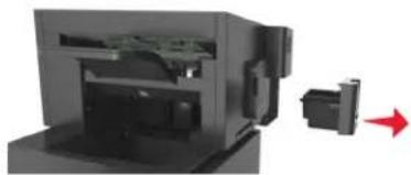 LEXMARK MS811dn - Emptying the hole punch box - 1
