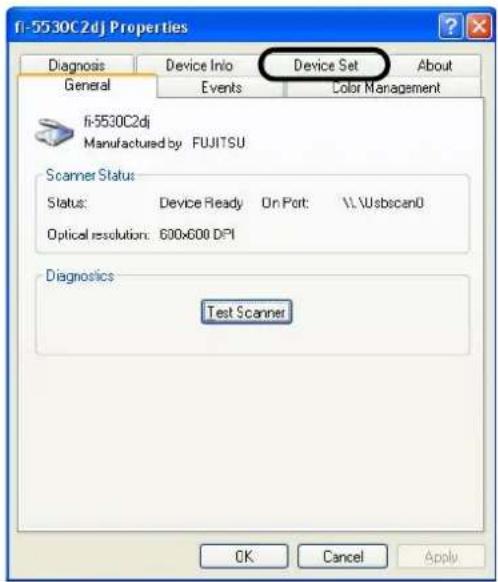 FUJITSU fi-5530C2 - Open the Scanner's Properties dialog box. - 4