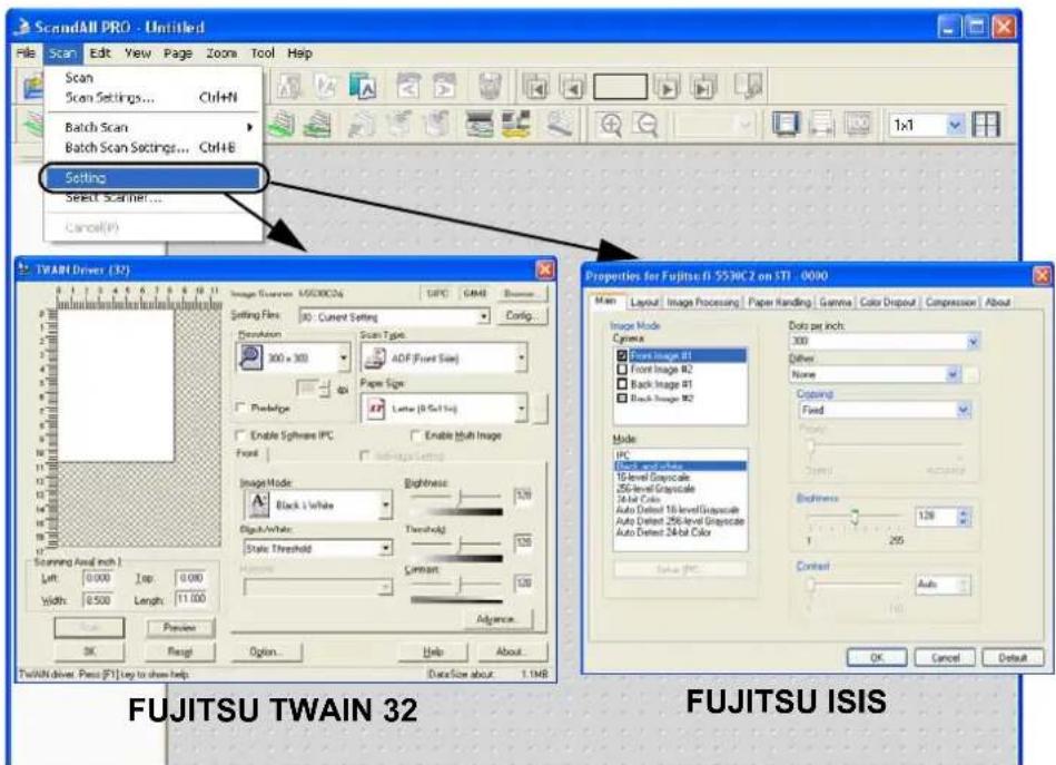 FUJITSU fi-5530C2 - ■ How to Display the Scanner Driver Setup Dialog Box - 1