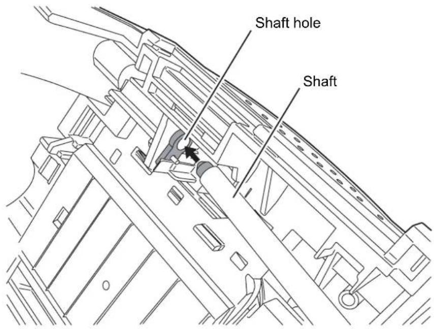 FUJITSU fi-5530C2 - Attach the Pick roller shaft to the scanner. - 1