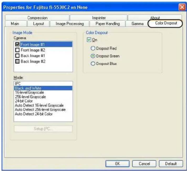 FUJITSU fi-5530C2 - [Color Dropout] Tab - 1