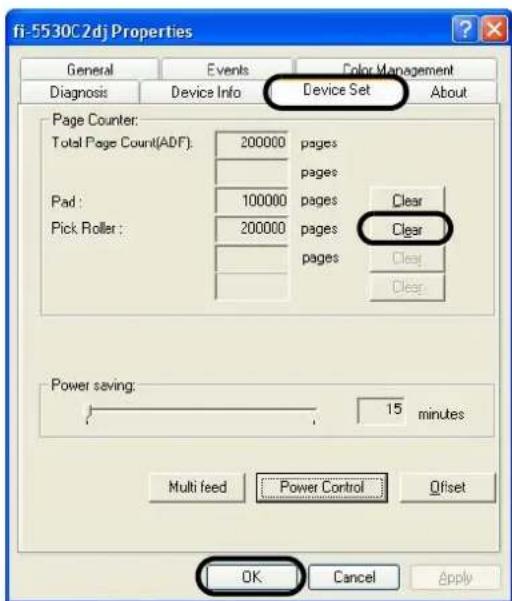 FUJITSU fi-5530C2 - Reset the pick counter. - 1
