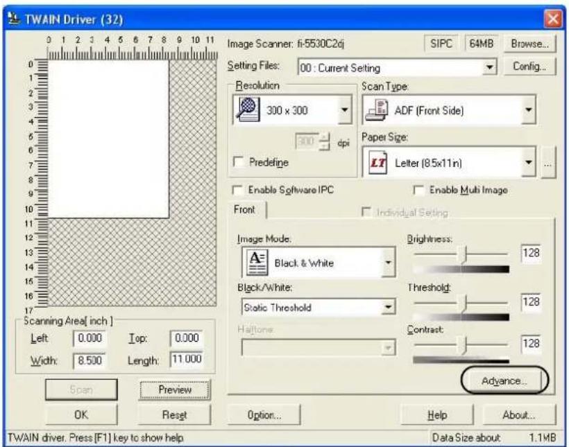FUJITSU fi-5530C2 - Excluding a Color from Images (Dropout Color) - 2