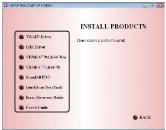 FUJITSU fi-6770 - 5Click the button for the software to be installed. - 1