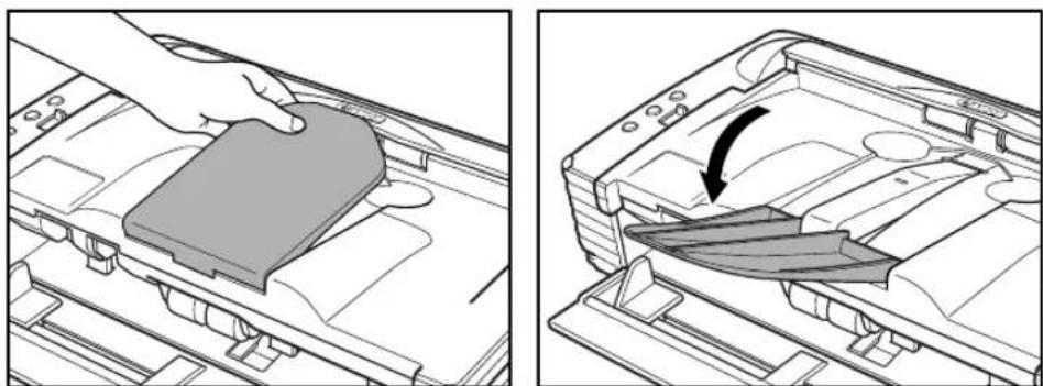 CANON imageFORMULA DR-2580C - Pull the document eject tray extension towards you to open it. - 1