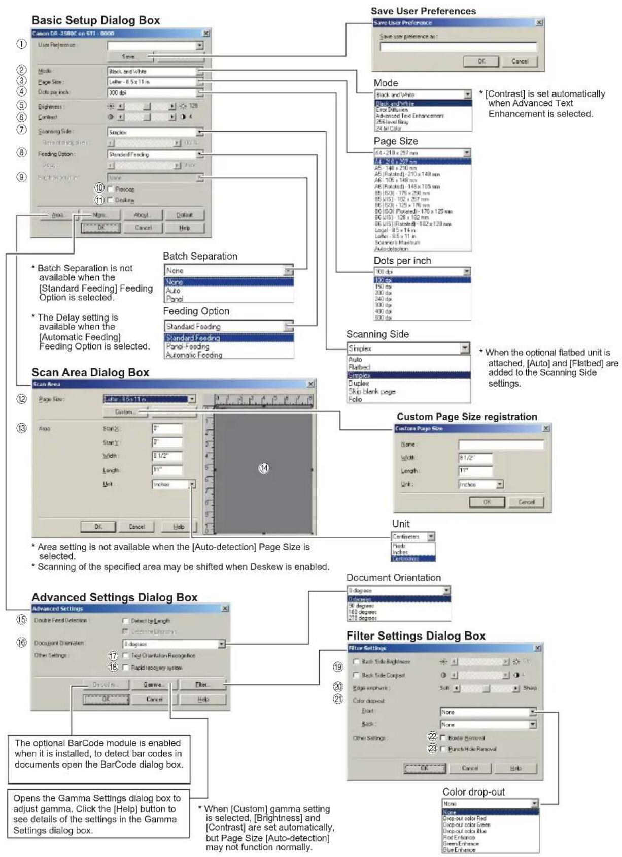 CANON imageFORMULA DR-2580C - ISIS Driver Settings - 1