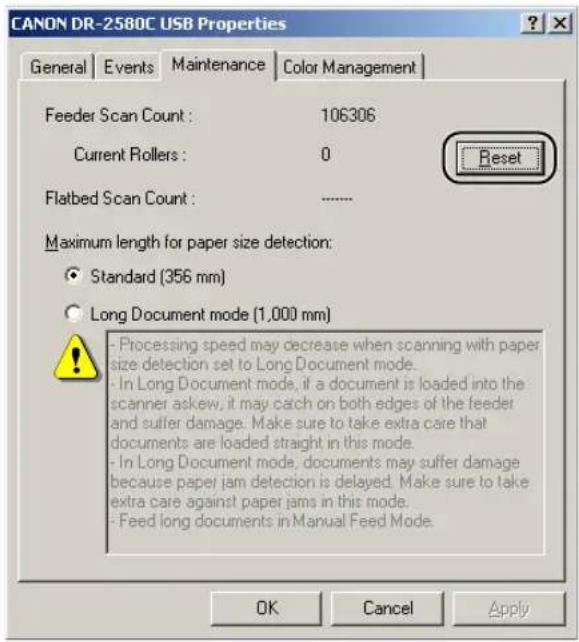 CANON imageFORMULA DR-2580C - Resetting the Counter - 7