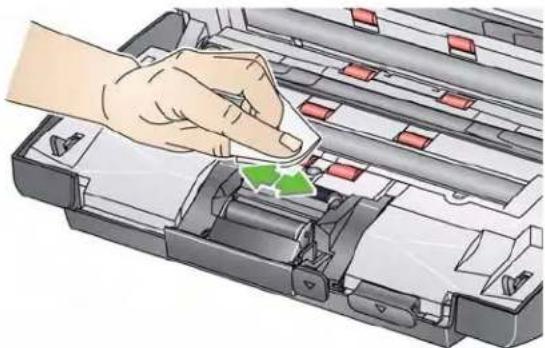 KODAK Picture Saver PS410 - Cleaning the rollers 1. Open the scanner cover. - 1