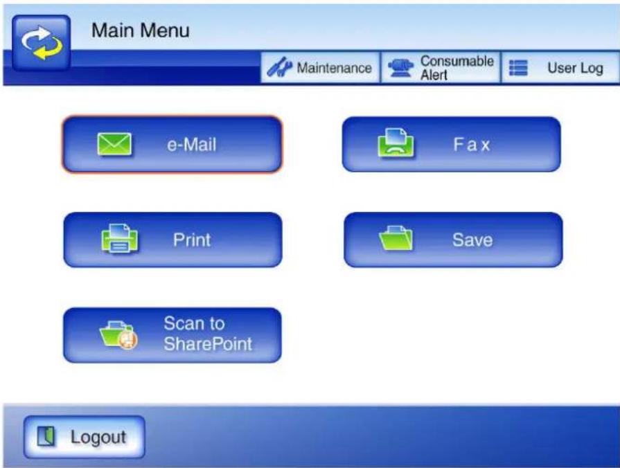 FUJITSU fi-6010N - Main Menu Screen - 1