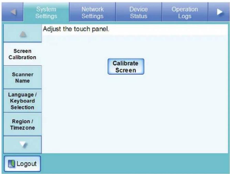 FUJITSU fi-6010N - Calibrating the Touch Panel - 2