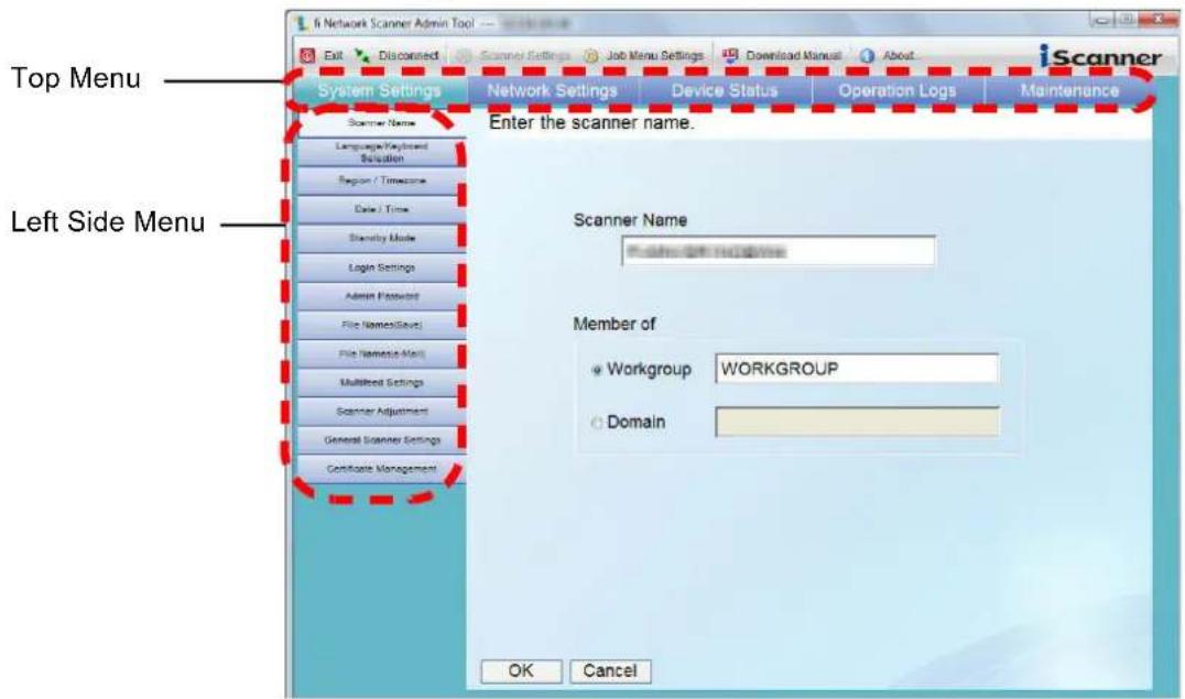 FUJITSU fi-6010N - Administrator Screens via the Admin Tool - 1