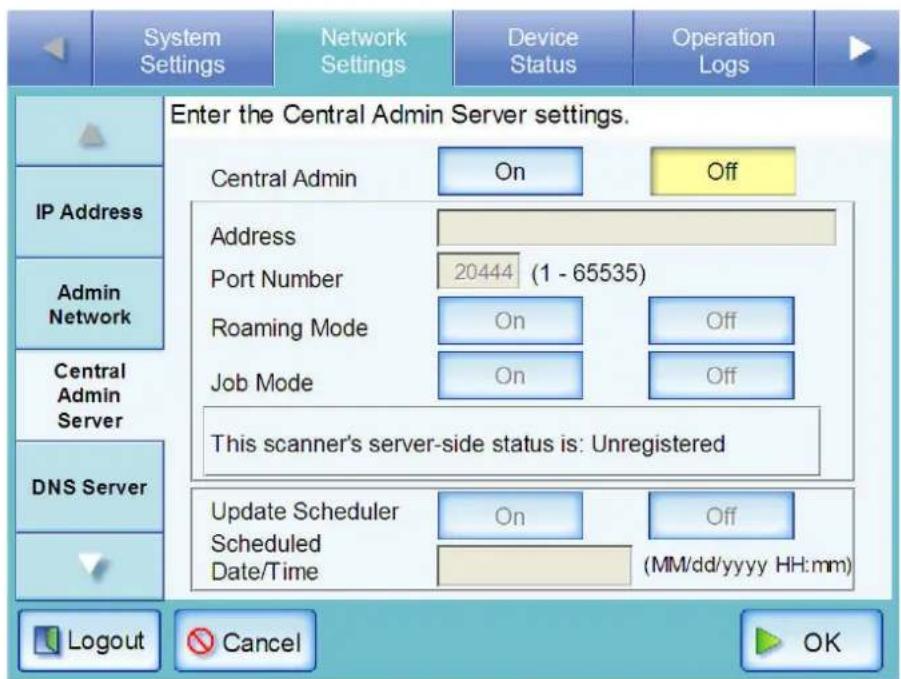 FUJITSU fi-6010N - Setting a Central Admin Server - 2